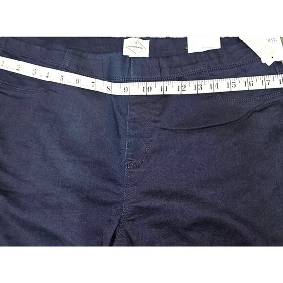 St. Johns Bay Women's Secretly Slender Jeggings Fit Slim Leg Navy Large - Picture 8 of 8